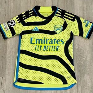 Adidas Arsenal Jersey Neon Yellow Emirates Fly Better Youth 9-10Y 140 Soccer